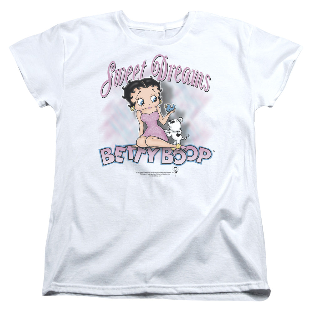 BETTY BOOP/SWEET DREAMS - S/S WOMENS TEE - WHITE