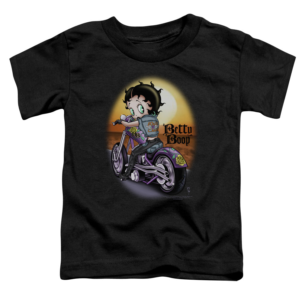 BETTY BOOP/WILD BIKER - S/S TODDLER TEE - BLACK