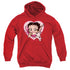 BETTY BOOP/I LOVE BETTY - YOUTH PULLOVER HOODIE - RED