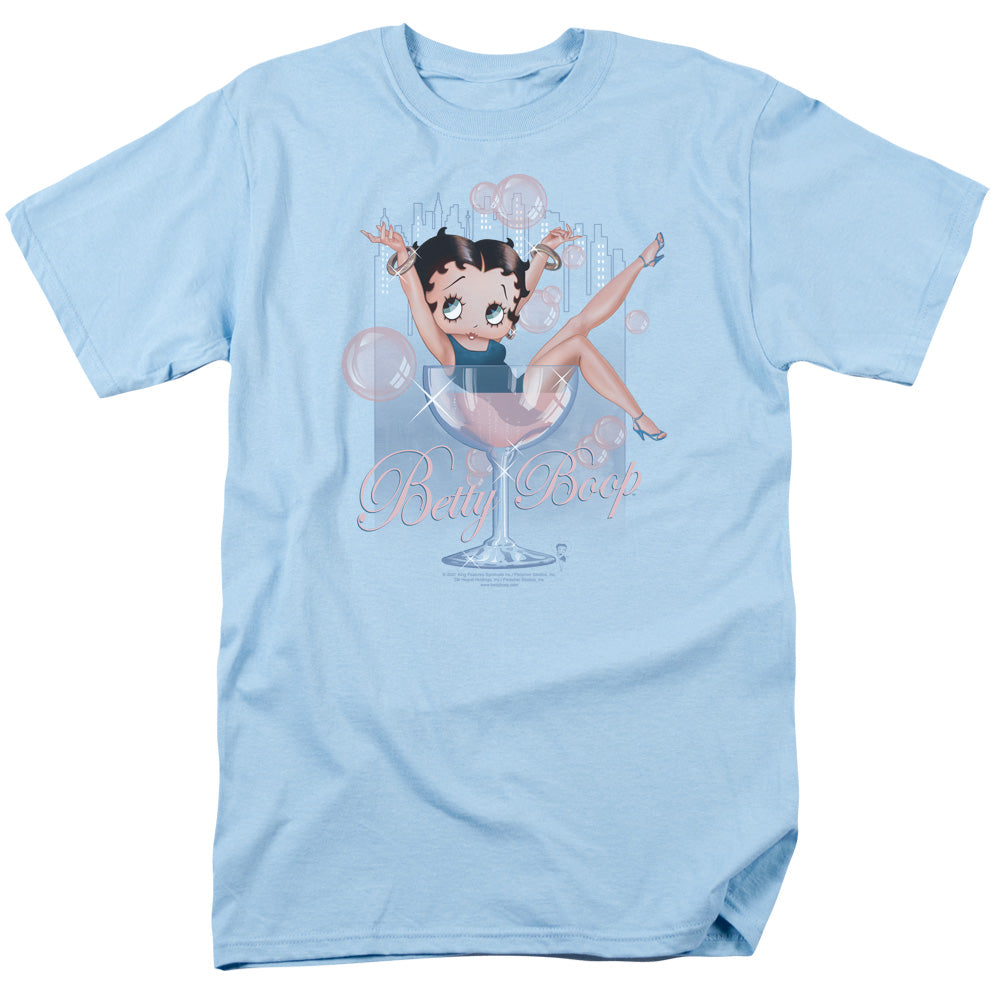 BETTY BOOP/PINK CHAMPAGNE - S/S ADULT 18/1 - LIGHT BLUE