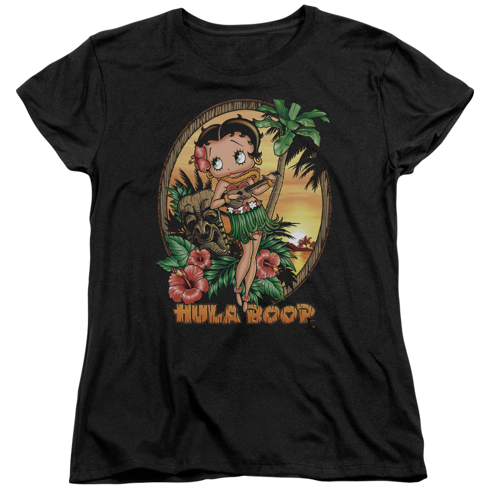 BETTY BOOP/HULA BOOP II - S/S WOMENS TEE - BLACK