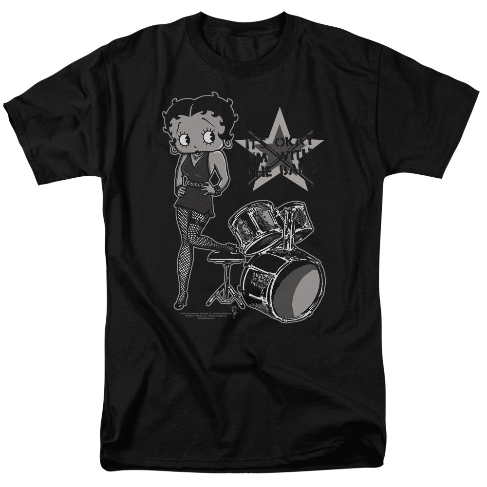 BETTY BOOP/WITH THE BAND - S/S ADULT 18/1 - BLACK
