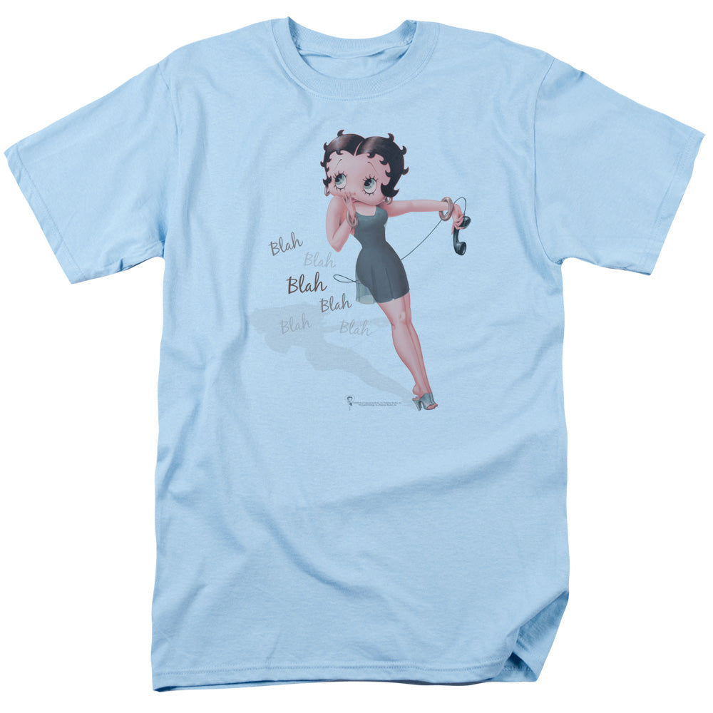 BETTY BOOP/BLAH BLAH BLAH - S/S ADULT 18/1 - LIGHT BLUE