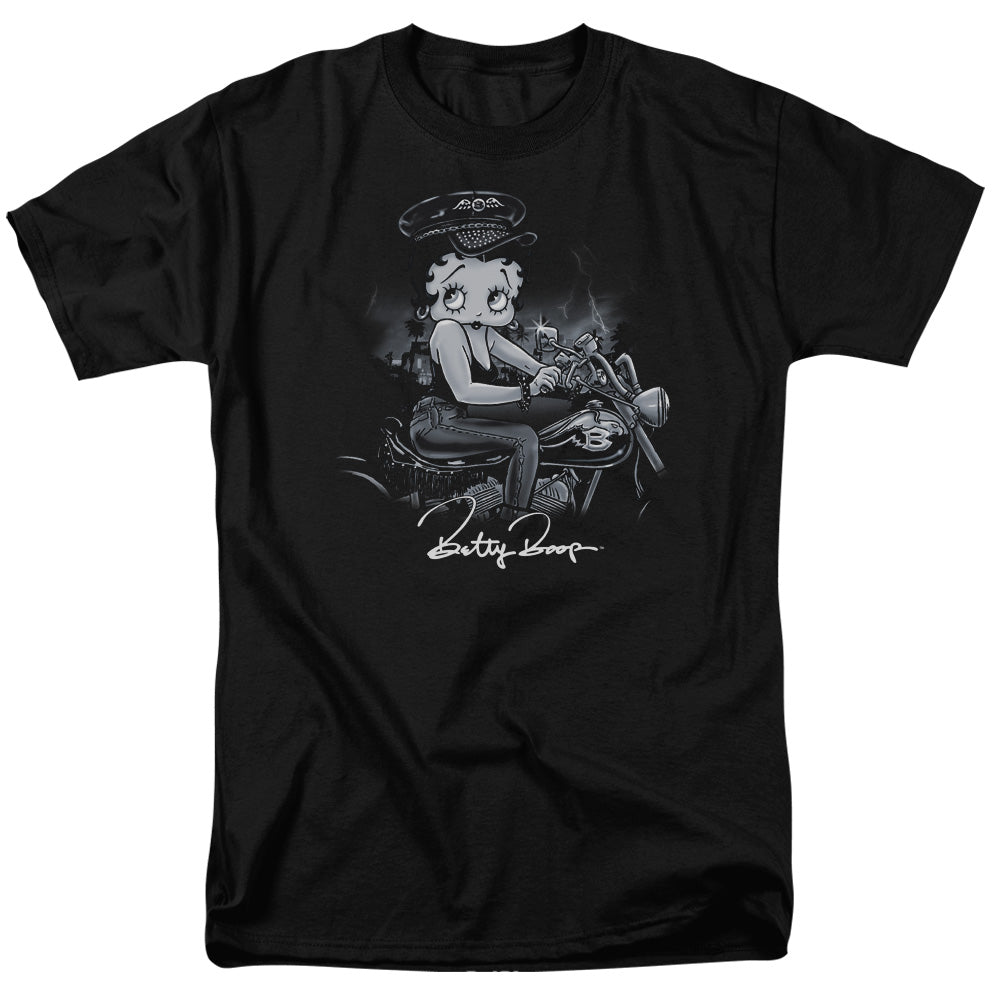 BETTY BOOP/STORM RIDER - S/S ADULT 18/1 - BLACK