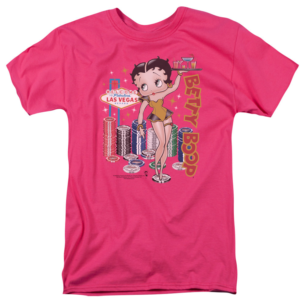 BETTY BOOP/WET YOUR WHISTLE - S/S ADULT 18/1 - HOT PINK