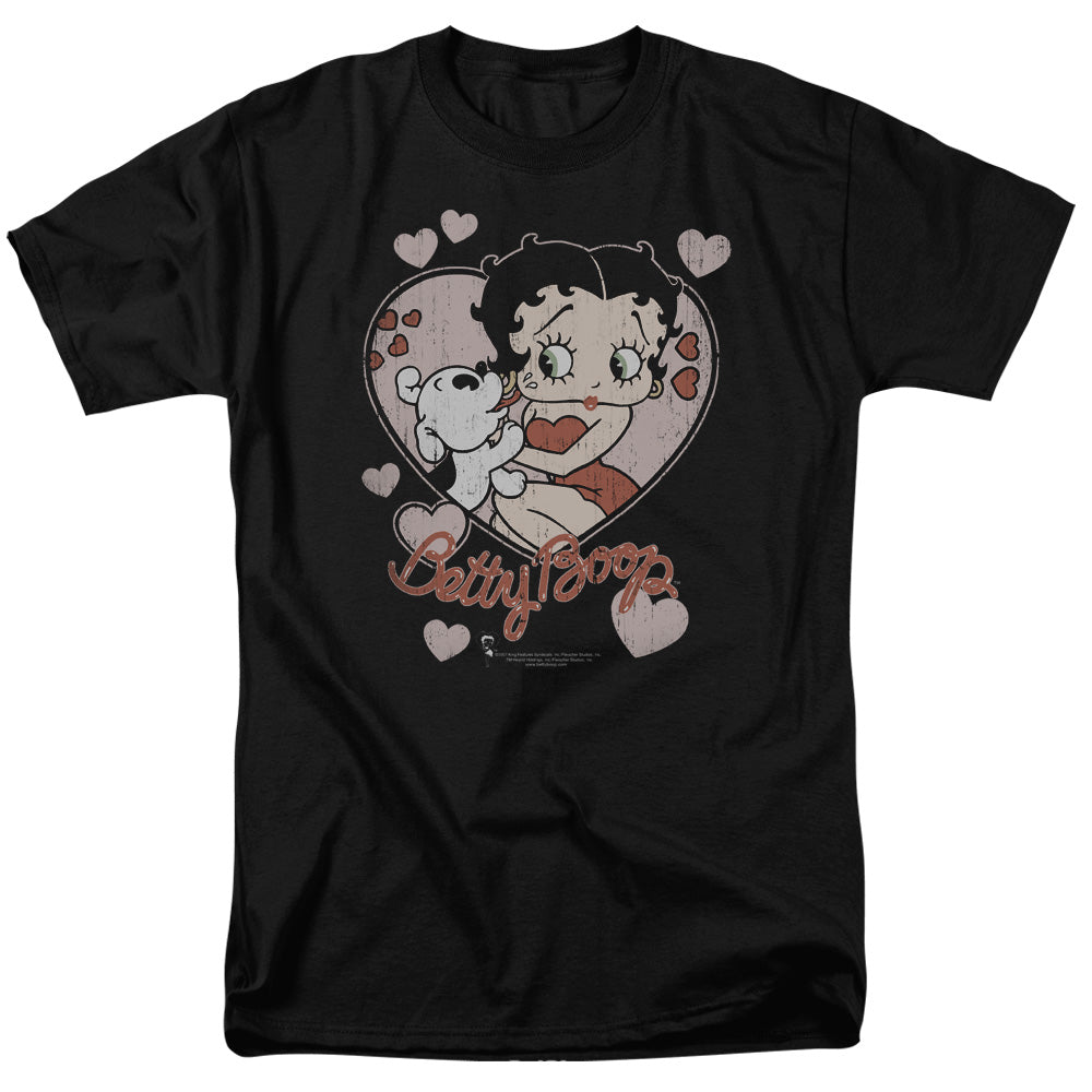 BETTY BOOP/CLASSIC KISS - S/S ADULT 18/1 - BLACK