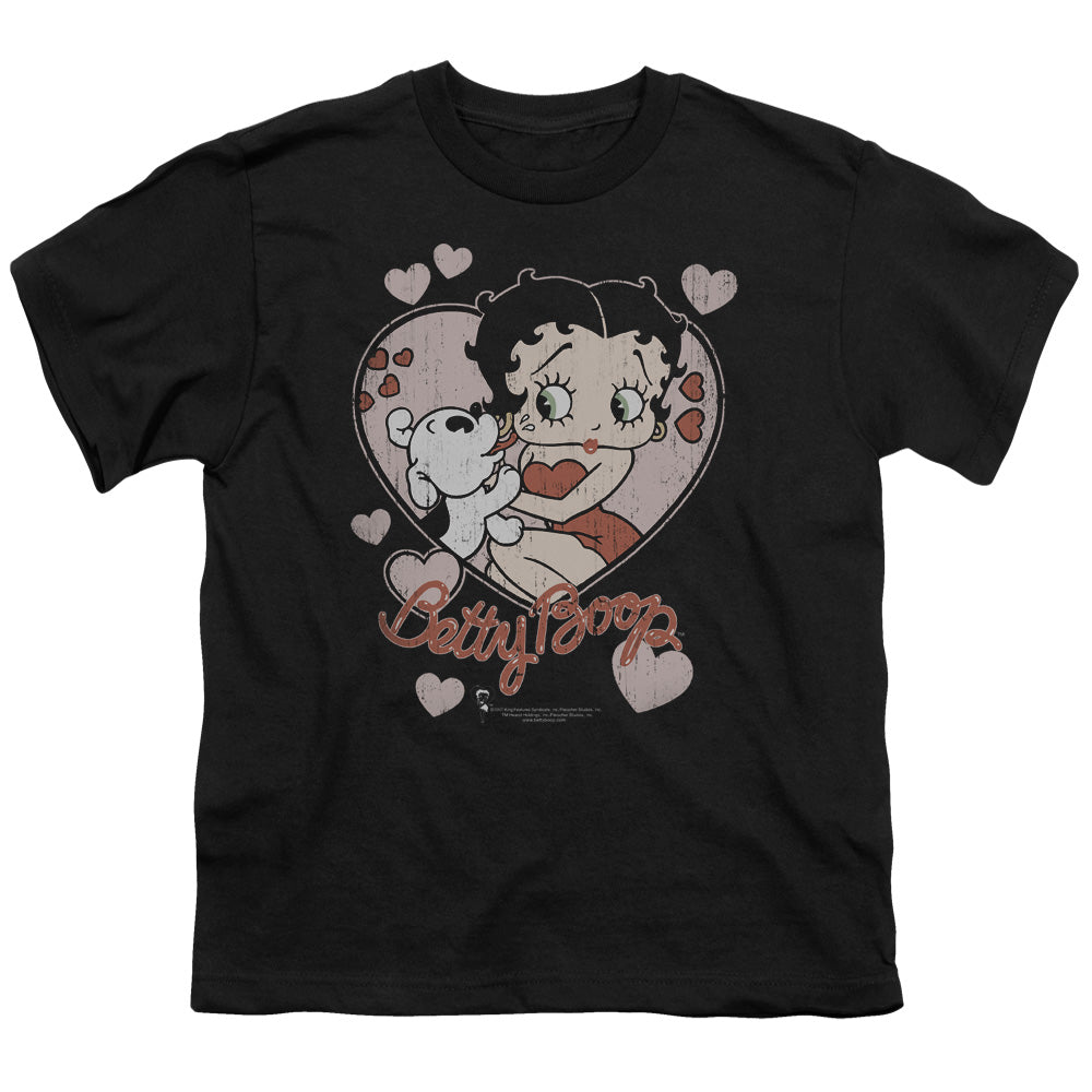 BETTY BOOP/CLASSIC KISS - S/S YOUTH 18/1 - BLACK