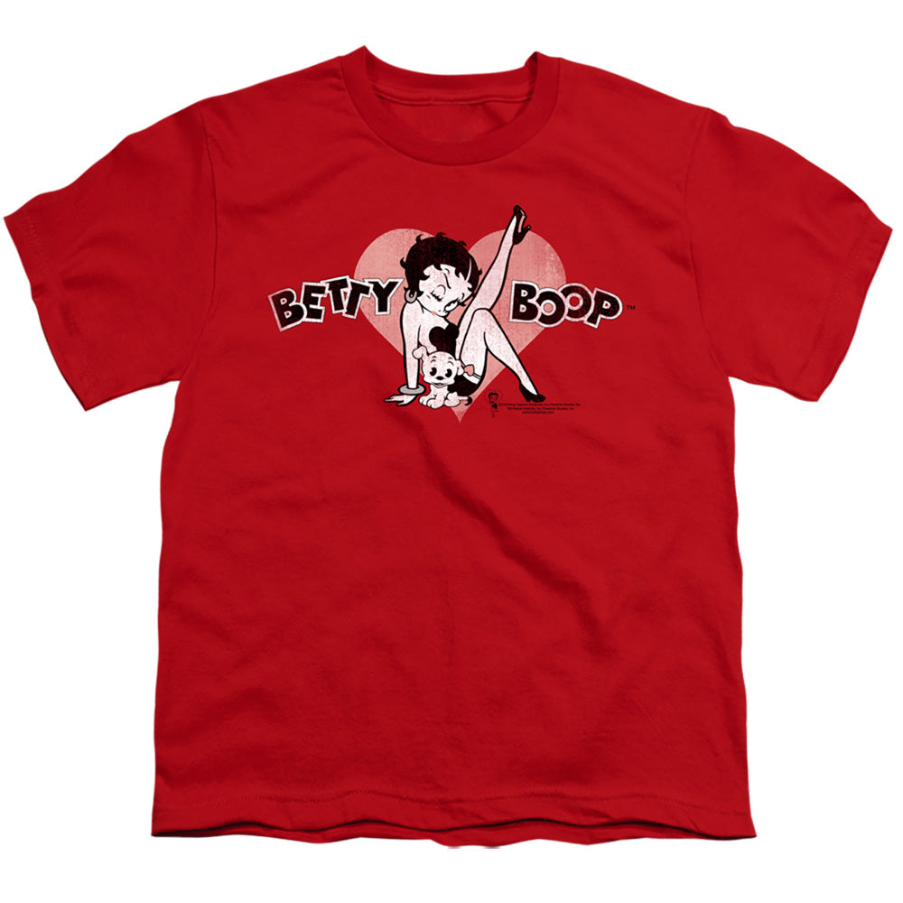 BETTY BOOP/VINTAGE CUTIE PUP - S/S YOUTH 18/1 - RED