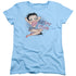 BETTY BOOP/ALL AMERICAN GIRL - S/S WOMENS TEE - LIGHT BLUE