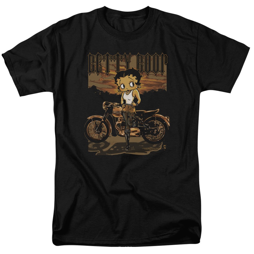 BETTY BOOP/REBEL RIDER - S/S ADULT 18/1 - BLACK