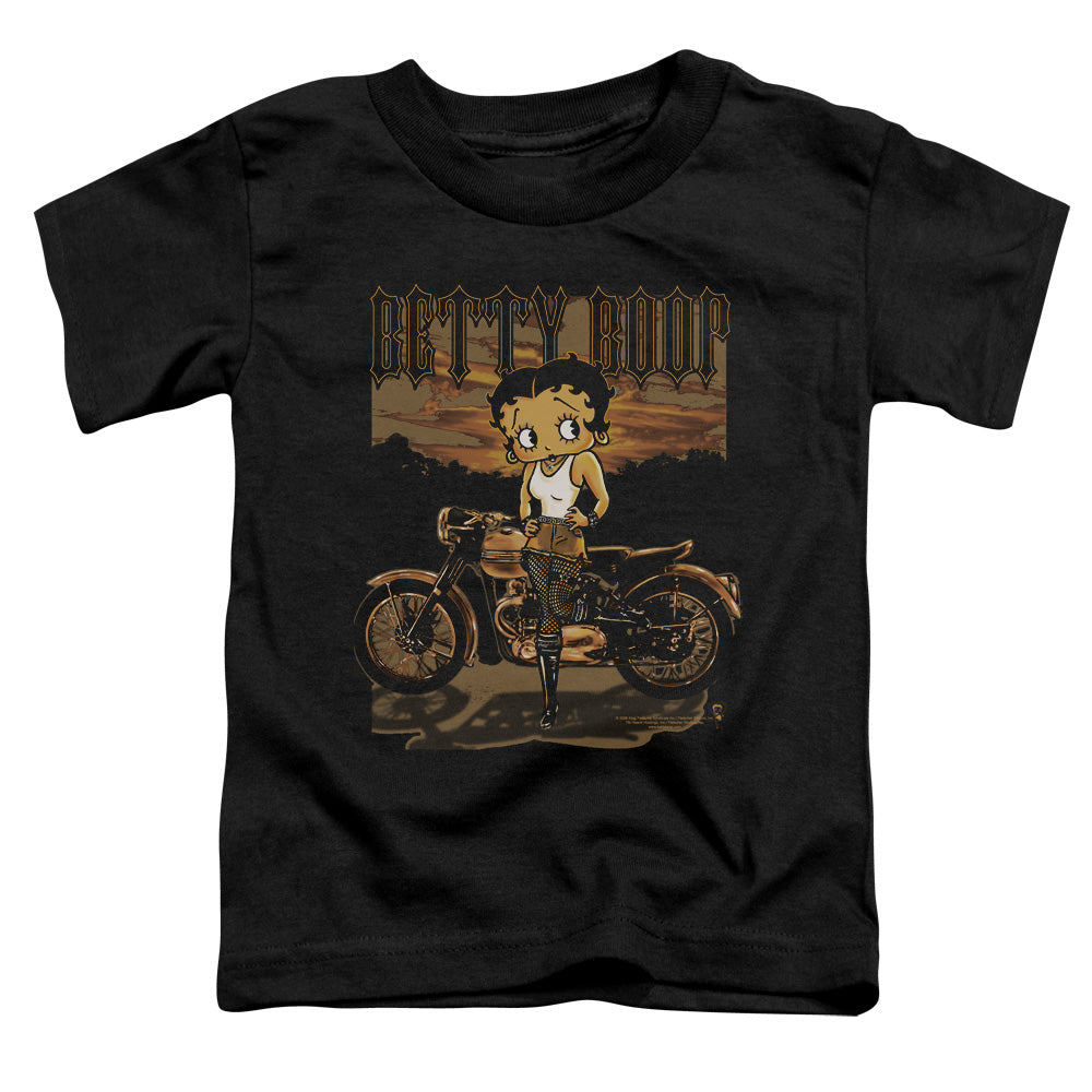 BETTY BOOP/REBEL RIDER - S/S TODDLER TEE - BLACK