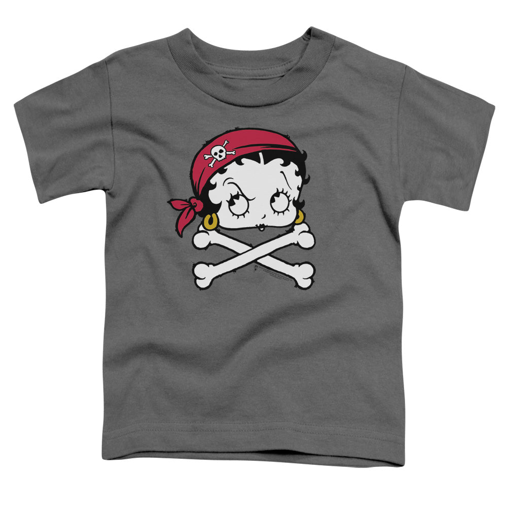 BETTY BOOP/PIRATE - S/S TODDLER TEE - CHARCOAL