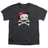 BETTY BOOP/PIRATE - S/S YOUTH 18/1 - CHARCOAL