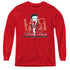 BETTY BOOP/TIMELESS BEAUTY - YOUTH LONG SLEEVE TEE - RED