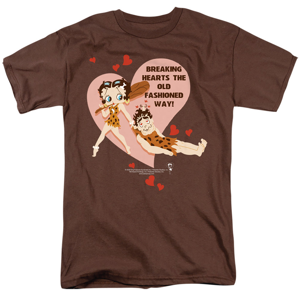 BETTY BOOP/BREAKING HEARTS - S/S ADULT 18/1 - COFFEE