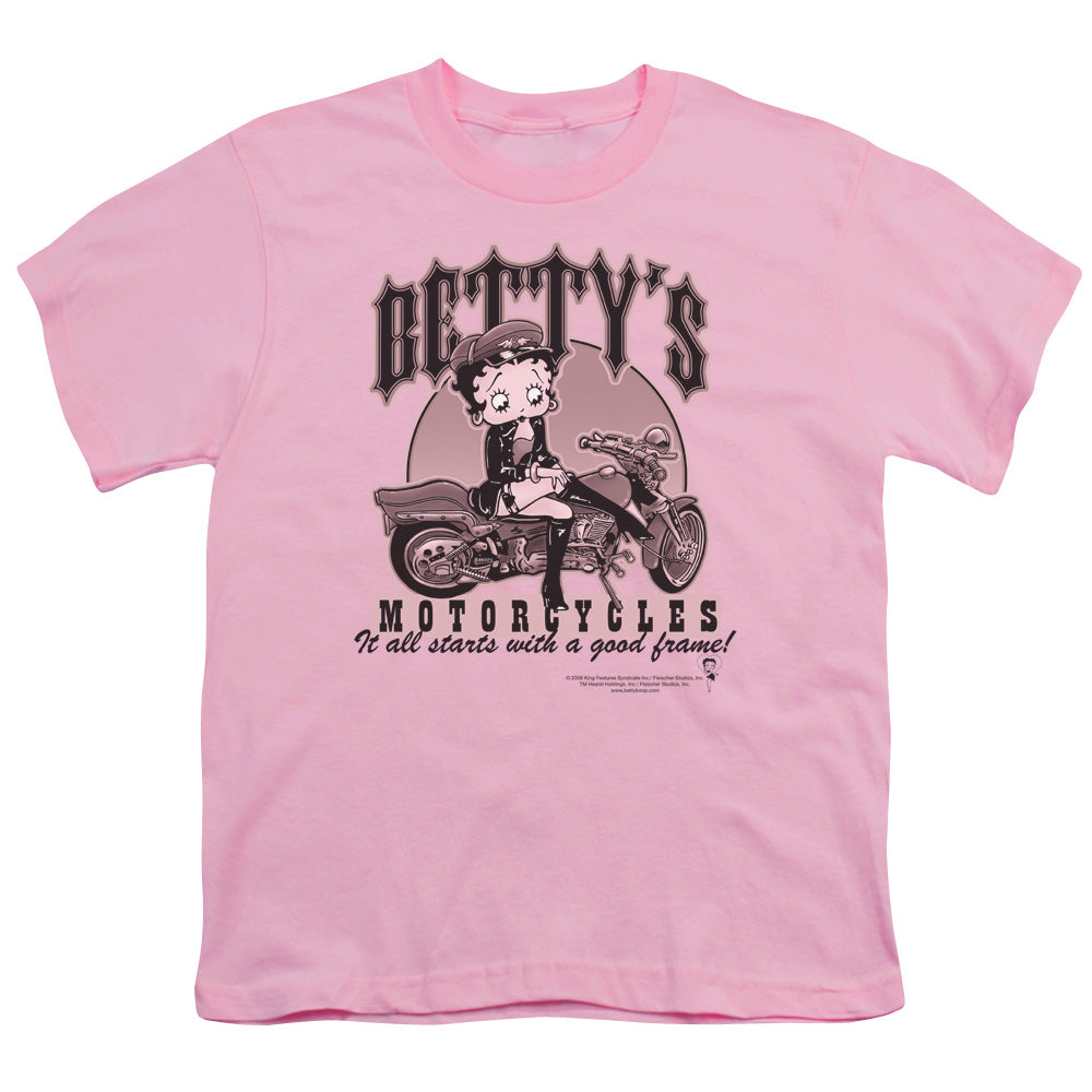 BETTY BOOP/BETTYS MOTORCYCLES - S/S YOUTH 18/1 - PINK