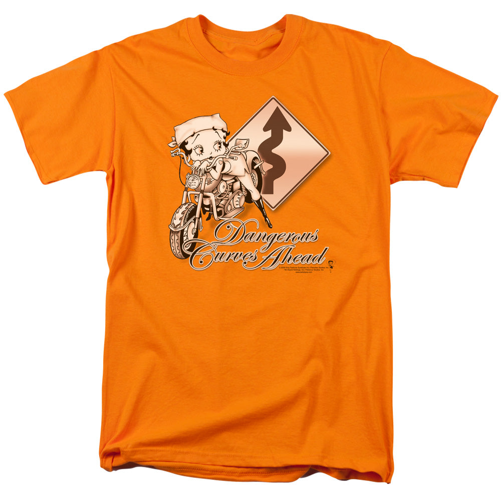 BETTY BOOP/DANGEROUS CURVES - S/S ADULT 18/1 - ORANGE