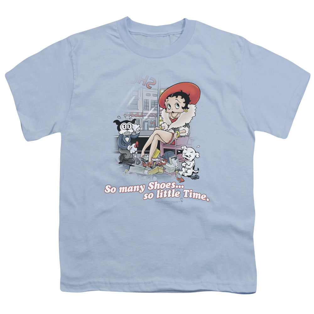BETTY BOOP/SO MANY SHOES - S/S YOUTH 18/1 - LIGHT BLUE