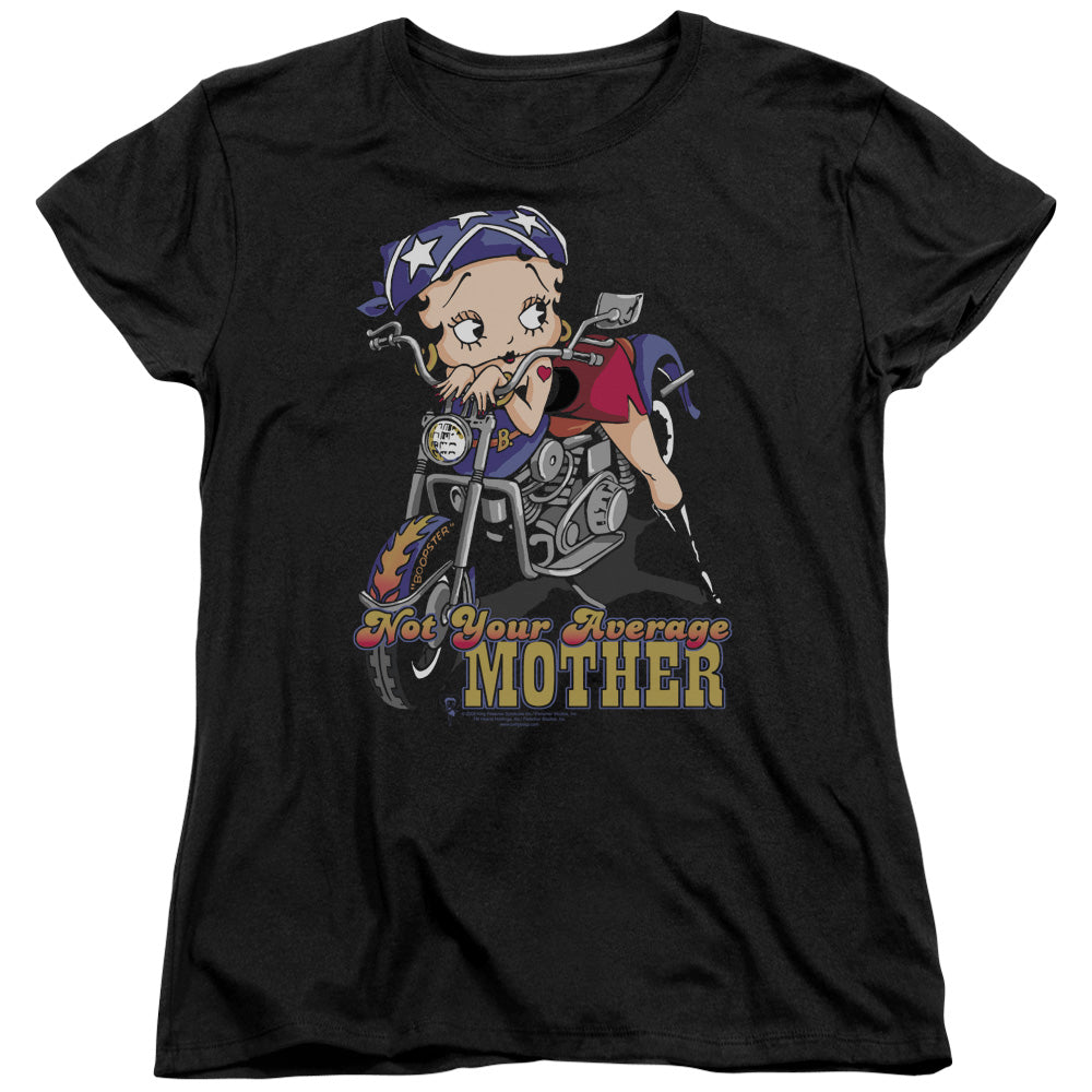 BETTY BOOP/NOT YOUR AVERAGE MOTHER - S/S WOMENS TEE - BLACK