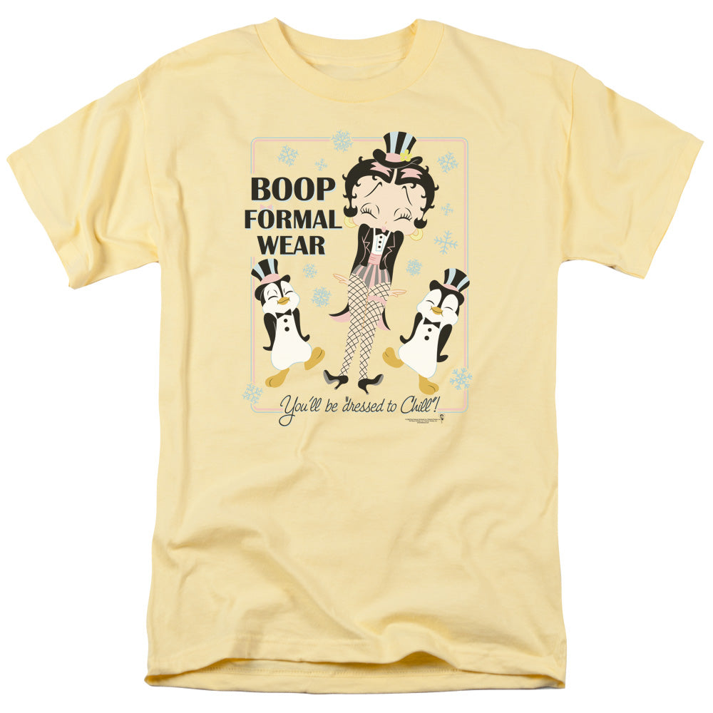 BETTY BOOP/DRESSED TO CHILL - S/S ADULT 18/1 - BANANA