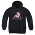 BETTY BOOP/GLOWING - YOUTH PULLOVER HOODIE - BLACK