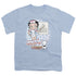 BETTY BOOP/EYECHART - S/S YOUTH 18/1 - LIGHT BLUE