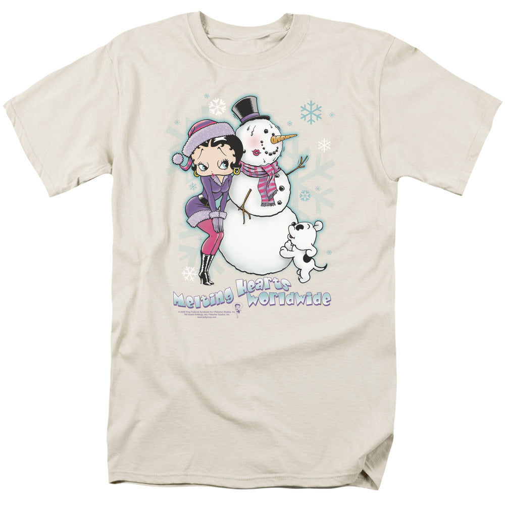 BETTY BOOP/MELTING HEARTS - S/S ADULT 18/1 - CREAM