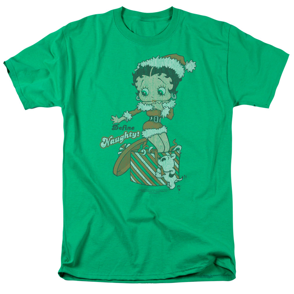 BETTY BOOP/DEFINE NAUGHTY - S/S ADULT 18/1 - KELLY GREEN