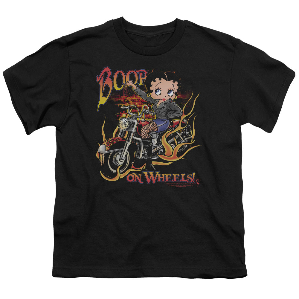 BETTY BOOP/ON WHEELS - S/S YOUTH 18/1 - BLACK