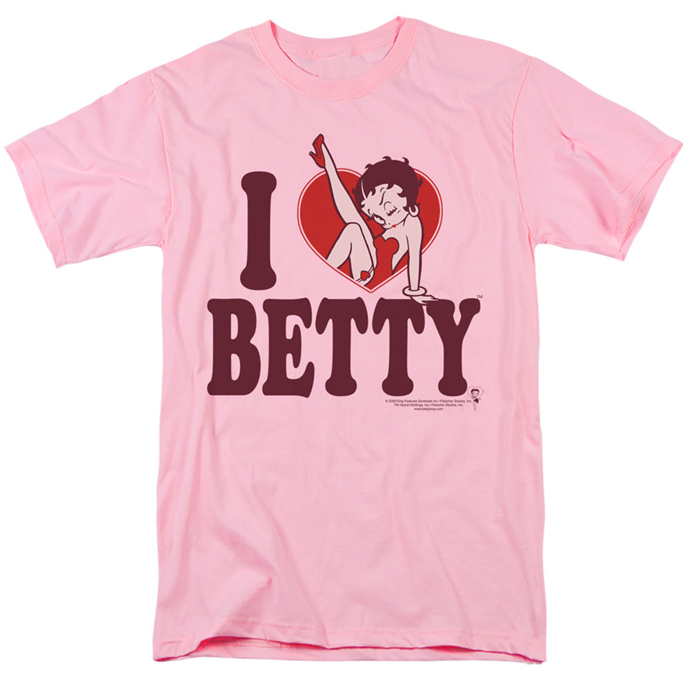 BETTY BOOP/I HEART BETTY - S/S ADULT 18/1 - PINK
