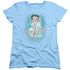 BETTY BOOP/BATHING BEAUTY - S/S WOMENS TEE - LIGHT BLUE