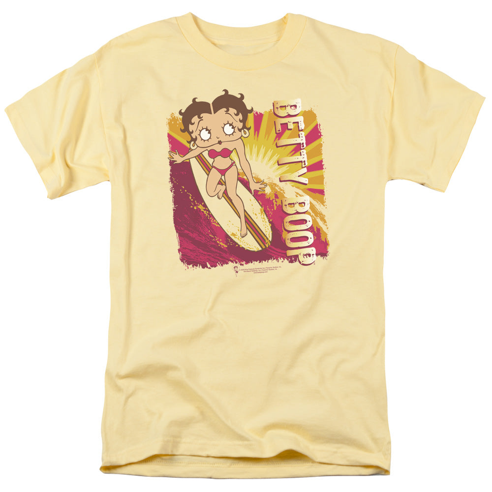 BETTY BOOP/SUNSET SURF - S/S ADULT 18/1 - BANANA
