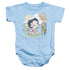 BETTY BOOP/BLUE BUTTERFLIES - INFANT SNAPSUIT - LIGHT BLUE