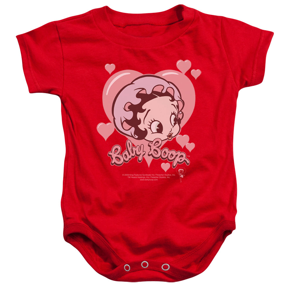 BETTY BOOP/BABY HEART - INFANT SNAPSUIT - RED
