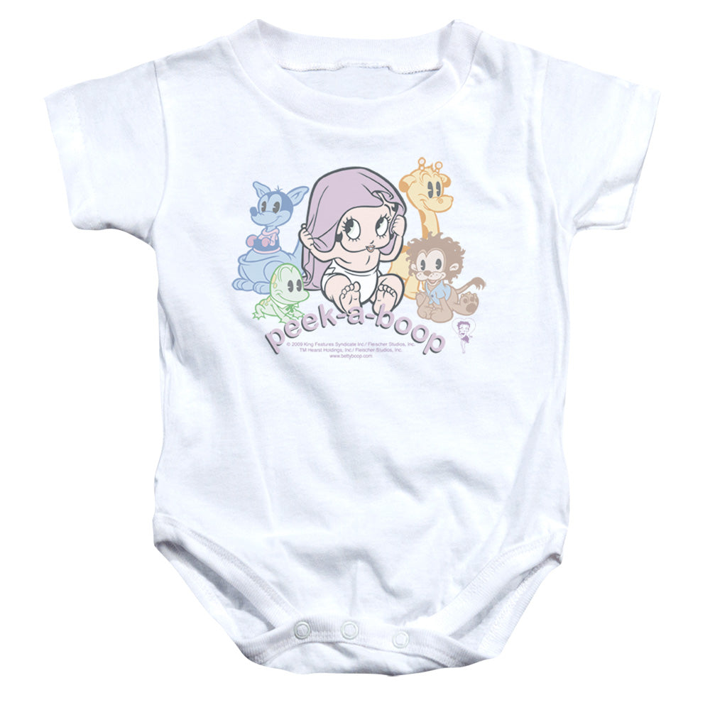 BETTY BOOP/PEEK A BOO - INFANT SNAPSUIT - WHITE