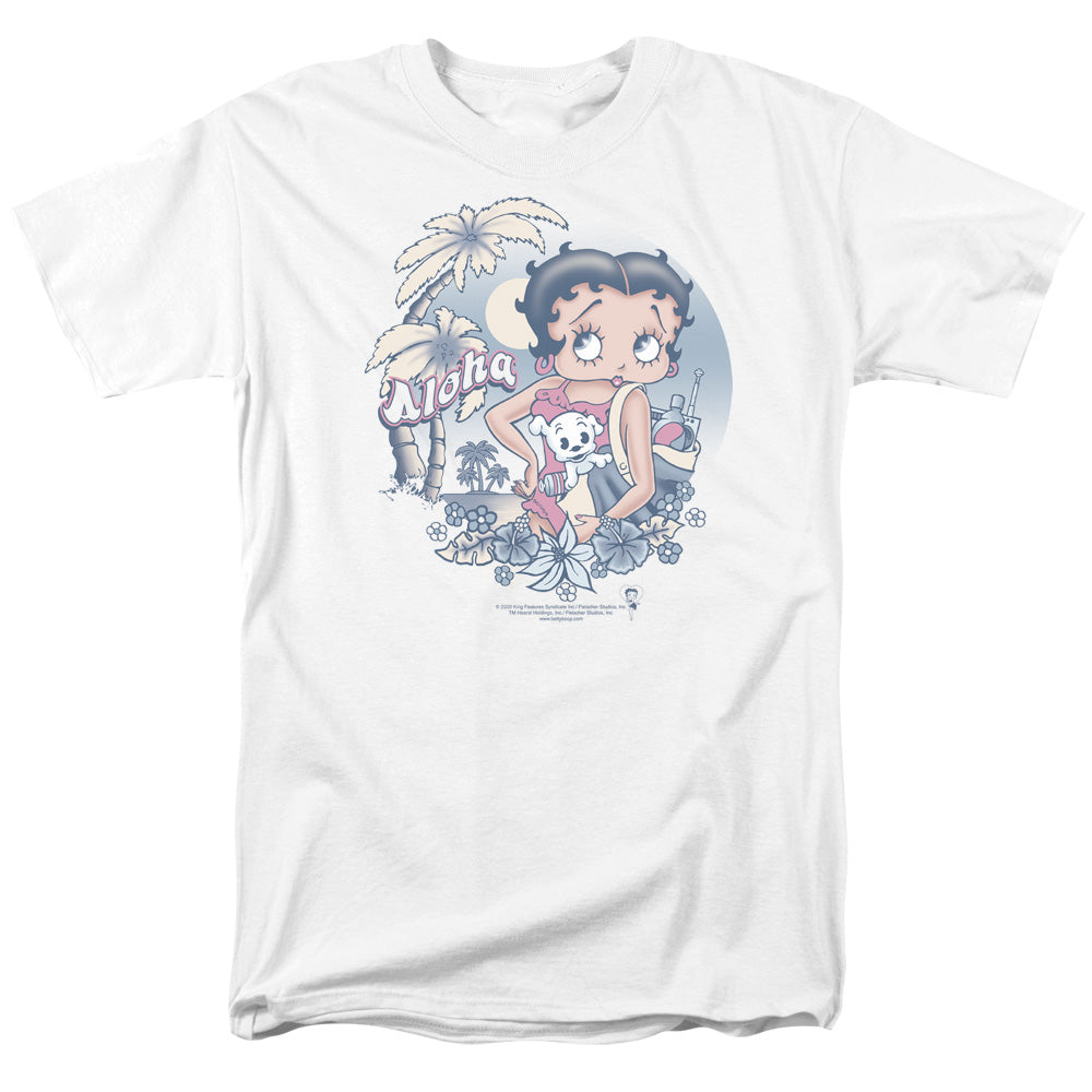 BETTY BOOP/ALOHA - S/S ADULT 18/1 - WHITE