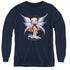 BETTY BOOP/MUSHROOM FAIRY - YOUTH LONG SLEEVE TEE - NAVY