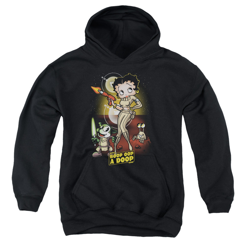 BETTY BOOP/STAR PRINCESS - YOUTH PULLOVER HOODIE - BLACK