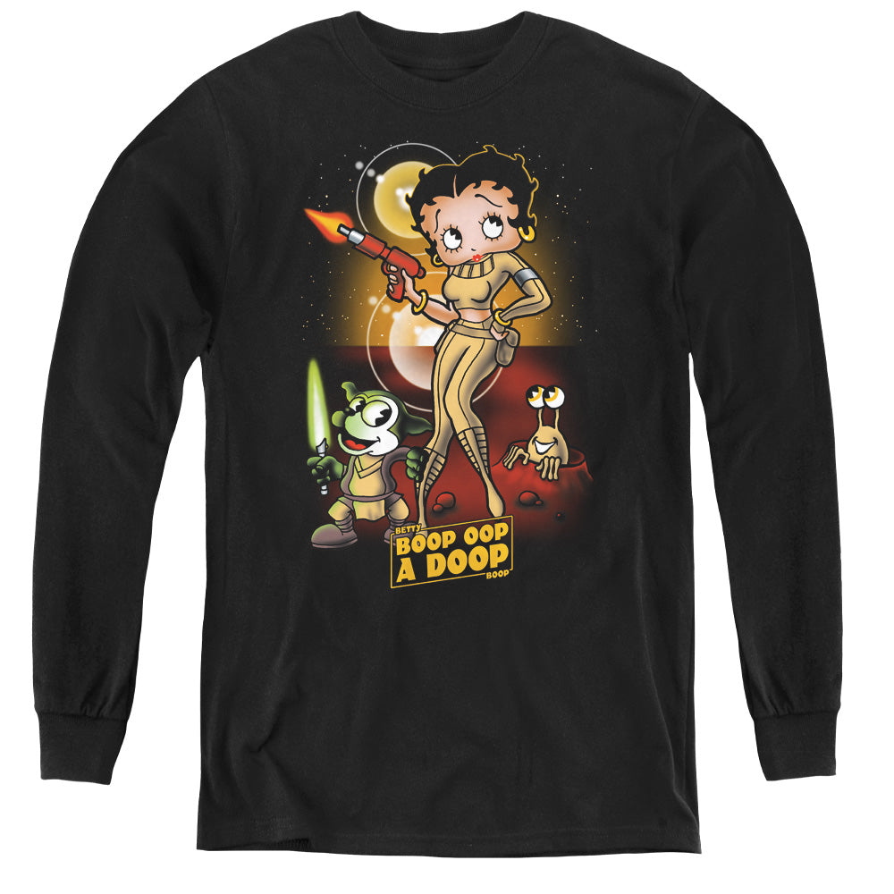 BETTY BOOP/STAR PRINCESS - YOUTH LONG SLEEVE TEE - BLACK