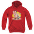 BETTY BOOP/SURF - YOUTH PULLOVER HOODIE - RED