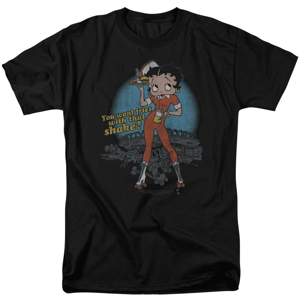 BETTY BOOP/FRIES WITH THAT - S/S ADULT 18/1 - BLACK