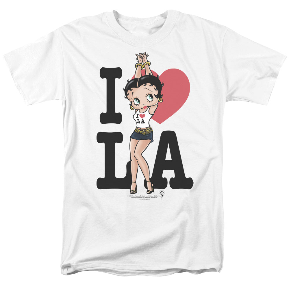 BETTY BOOP/I HEART LA - S/S ADULT 18/1 - WHITE
