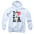 BETTY BOOP/I HEART LA - YOUTH PULLOVER HOODIE - WHITE