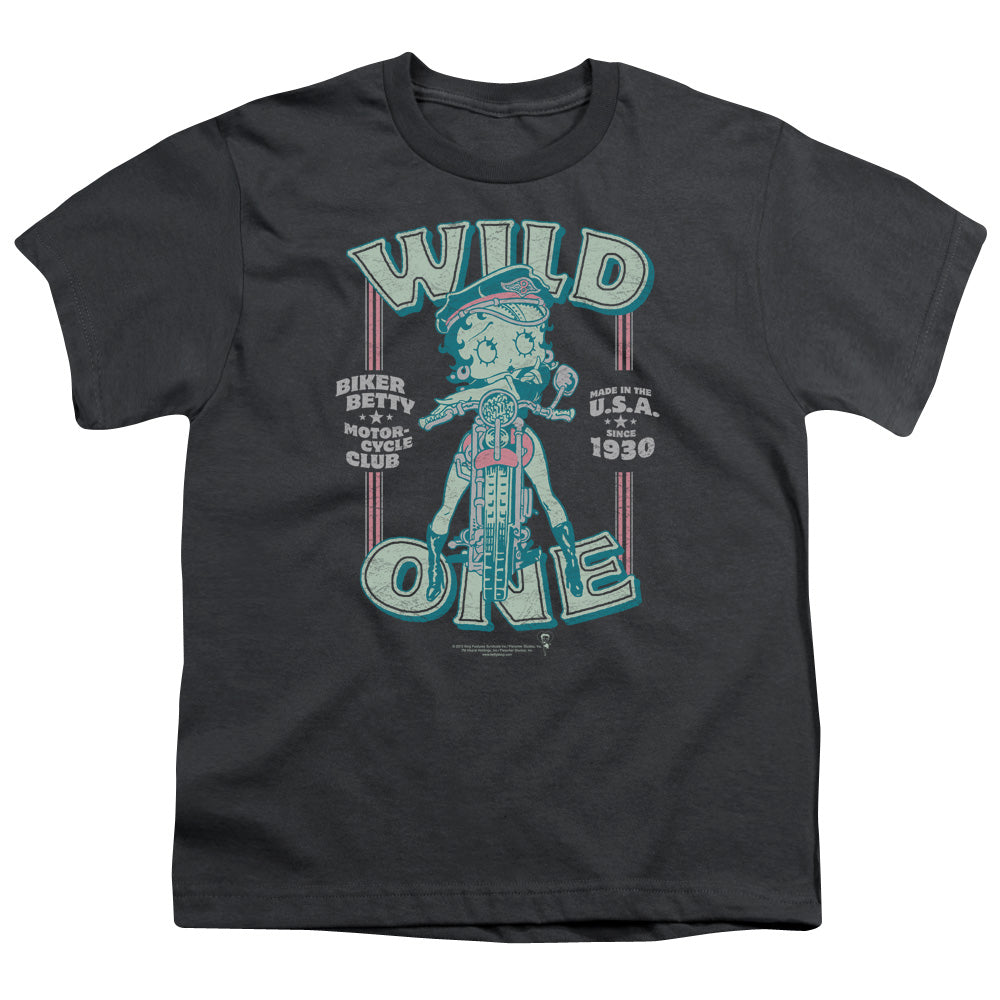 BETTY BOOP/WILD ONE - S/S YOUTH 18/1 - CHARCOAL