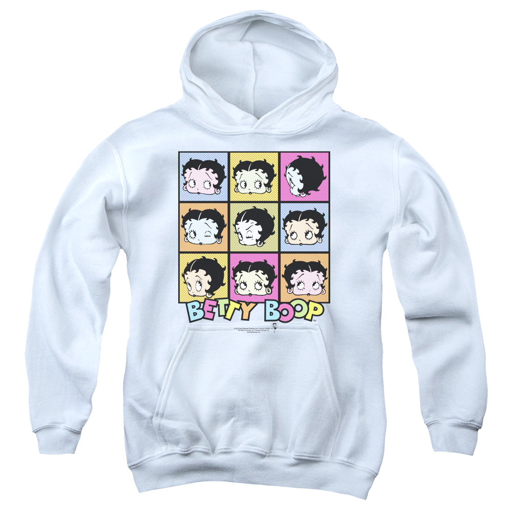BETTY BOOP/SHES GOT THE LOOK - YOUTH PULLOVER HOODIE - WHITE