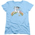 BETTY BOOP/UNICORN & RAINBOWS - S/S WOMENS TEE - LIGHT BLUE