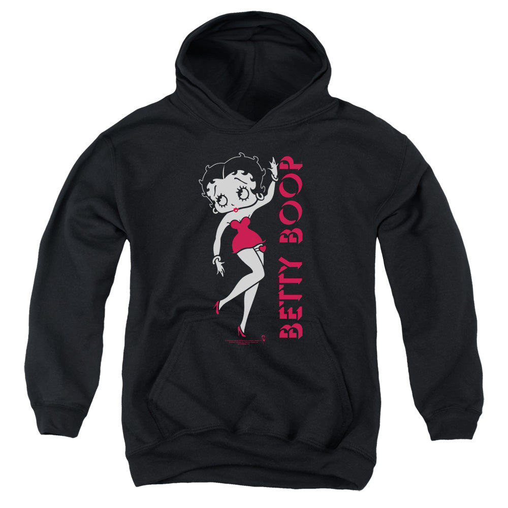 BETTY BOOP/CLASSIC - YOUTH PULLOVER HOODIE - BLACK
