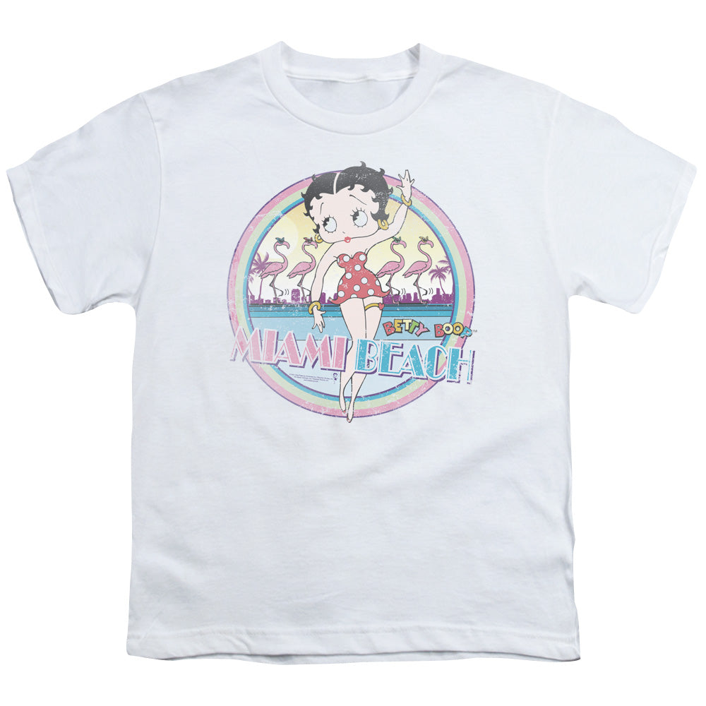 BETTY BOOP/MIAMI BEACH - S/S YOUTH 18/1 - WHITE