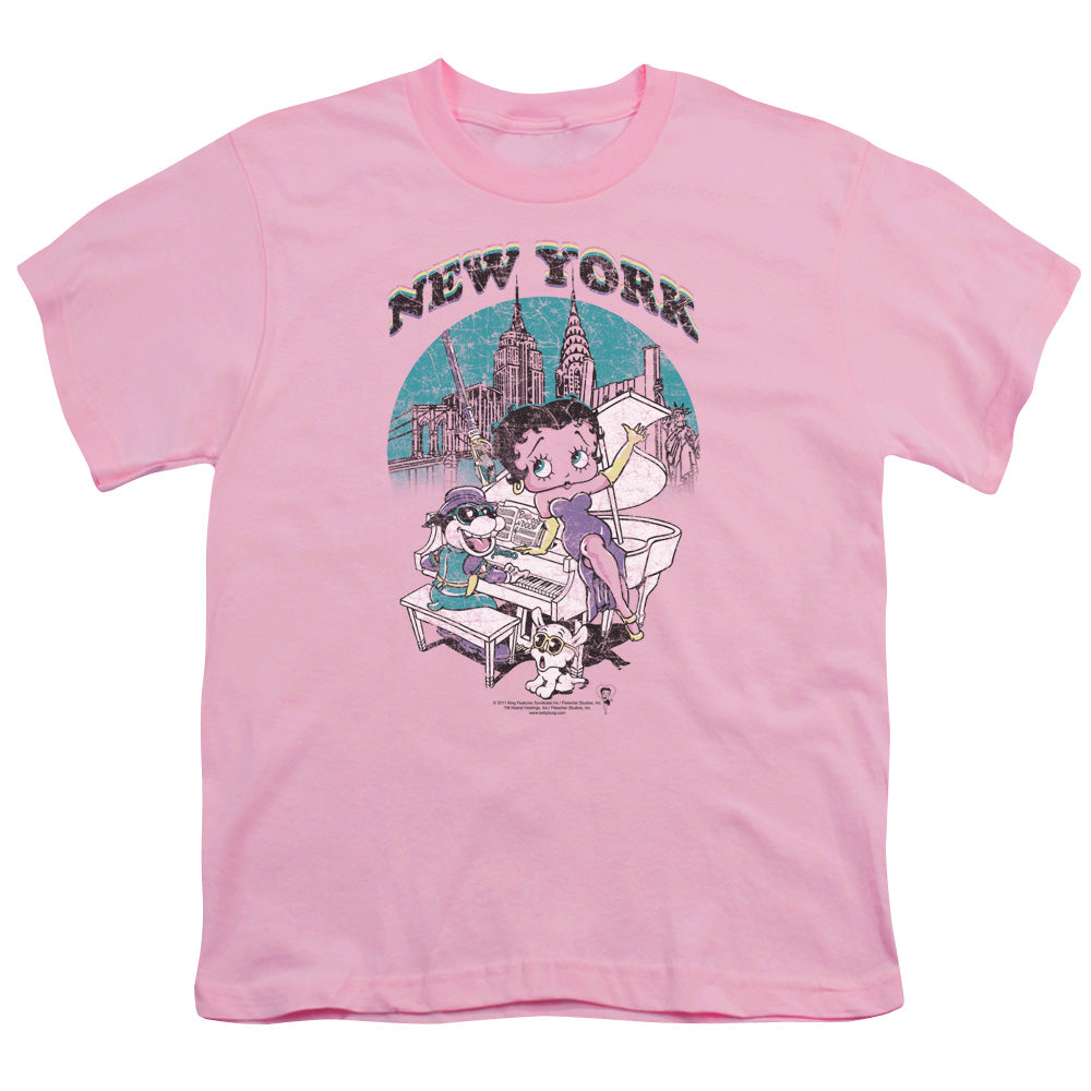 BETTY BOOP/SINGING IN NY - S/S YOUTH 18/1 - PINK