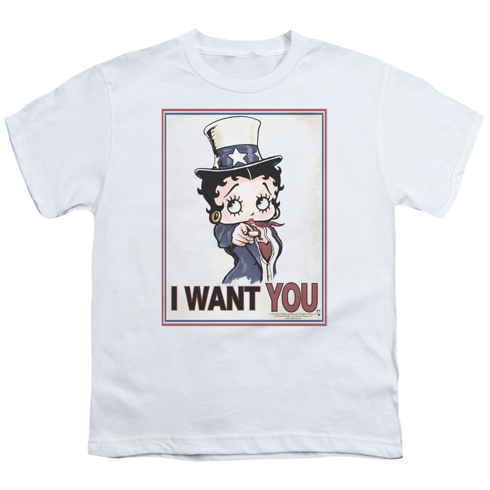 BETTY BOOP/AUNTIE BOOP - S/S YOUTH 18/1 - WHITE